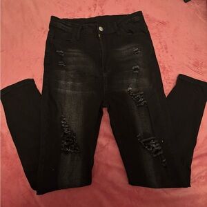 SHEIN Black High-Rise Jeans